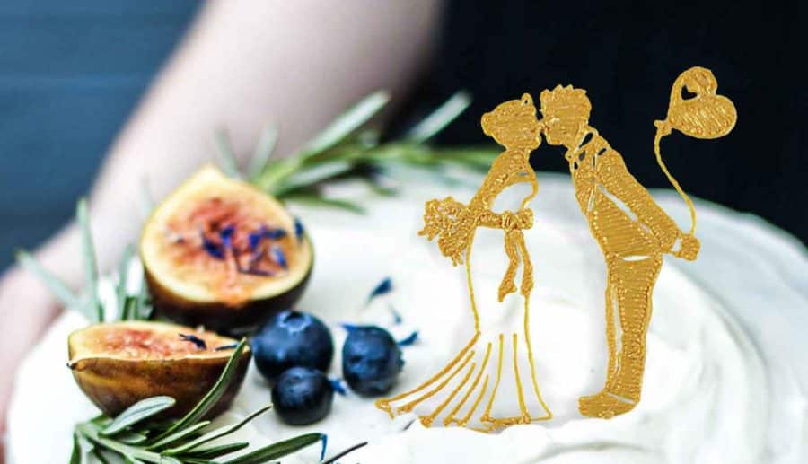 Wedding Cake Topper - 3D Pen Template (Image Source: the3doodler.com)