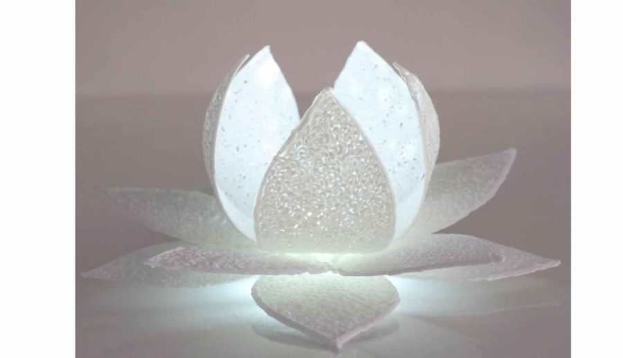 Luz de flor de lótus - modelo de caneta 3D (Fonte de imagem: the3doodler.com)