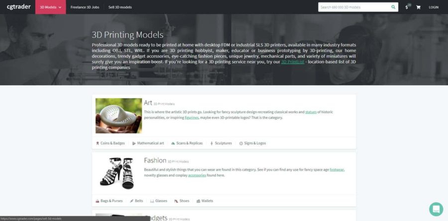 cgtrader 3D Modèles en STL gratuits et payants