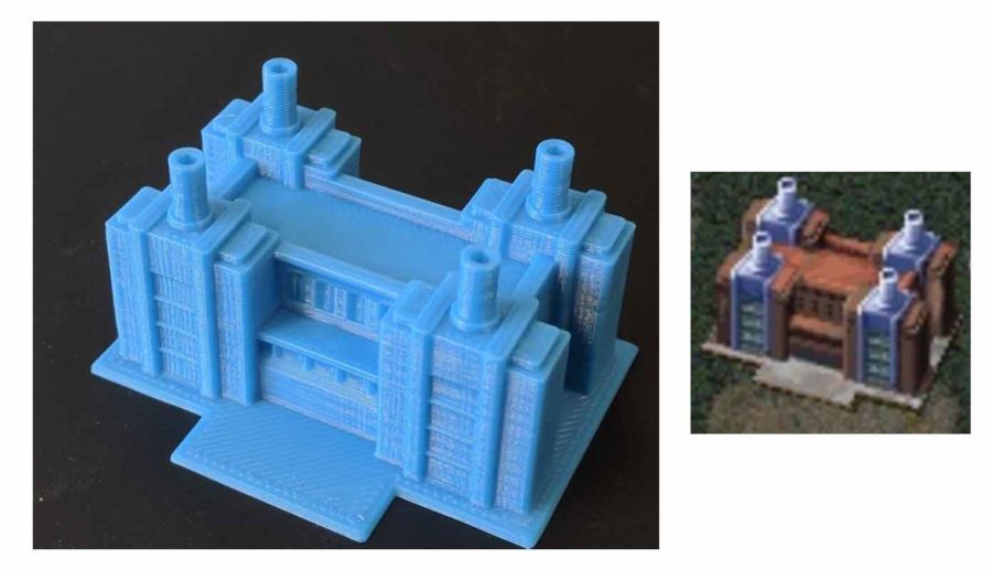 Command & Conquer Allied Large Power Plant (Image source: blockmar/thingiverse)