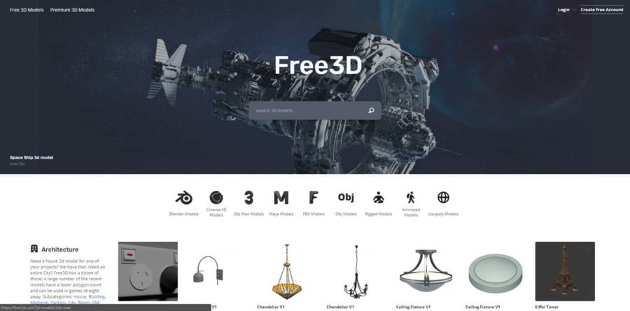 Modèles free3D pour imprimantes 3D