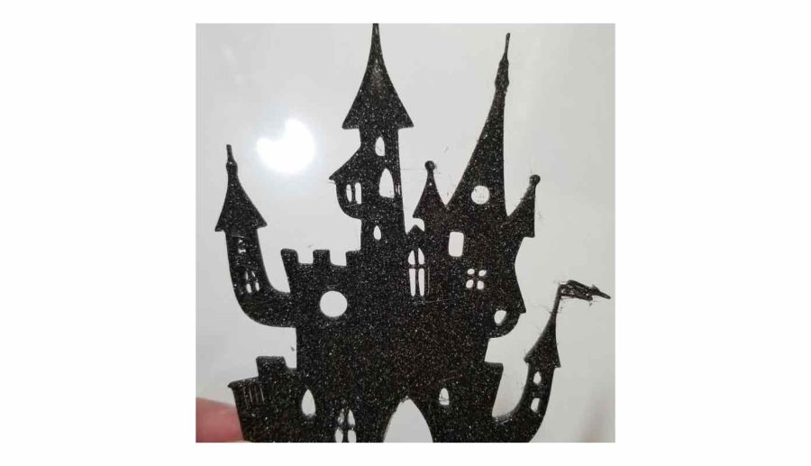 Halloween scary castle silhouette
