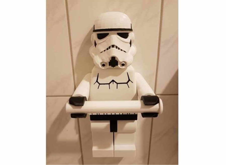 Toiletrolhouder voor Star Wars of Lego fans (Afbeelding: baathinape/thingiverse)