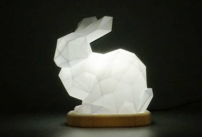 Low Poly Stanford Bunny Lamp