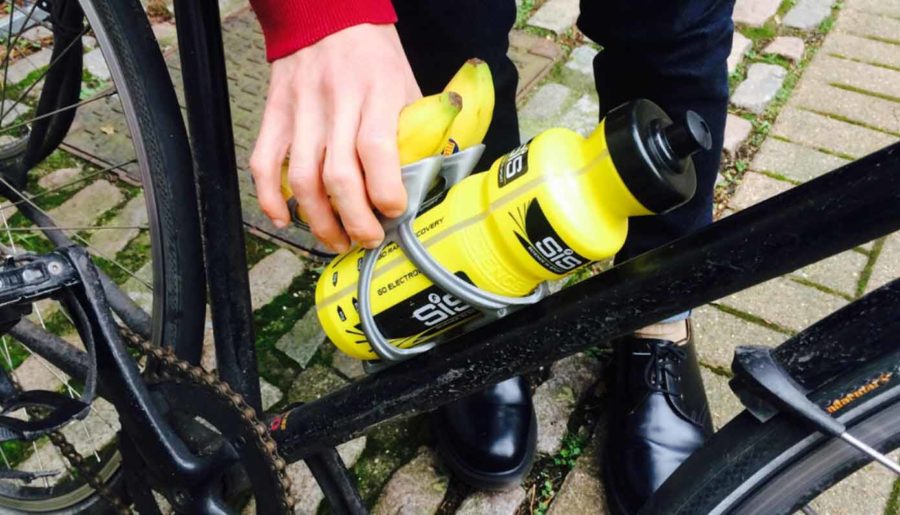 Water- en bananenhouder voor fietsers "NanaBotCage™" (Foto bron: franco falco/myminifactory)