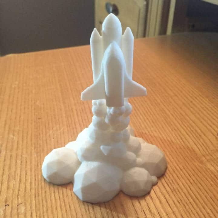 Startende Rakete als Geschenkidee aus dem 3D Drucker