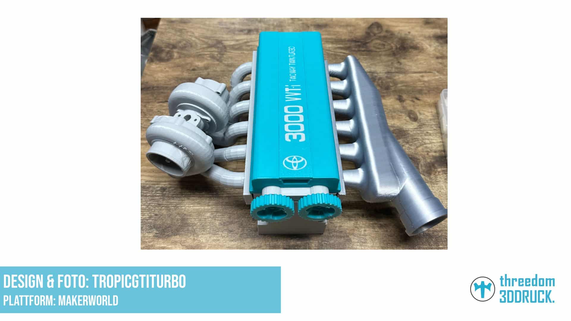 2JZ Wand- oder Tischmontage Kunstmodell