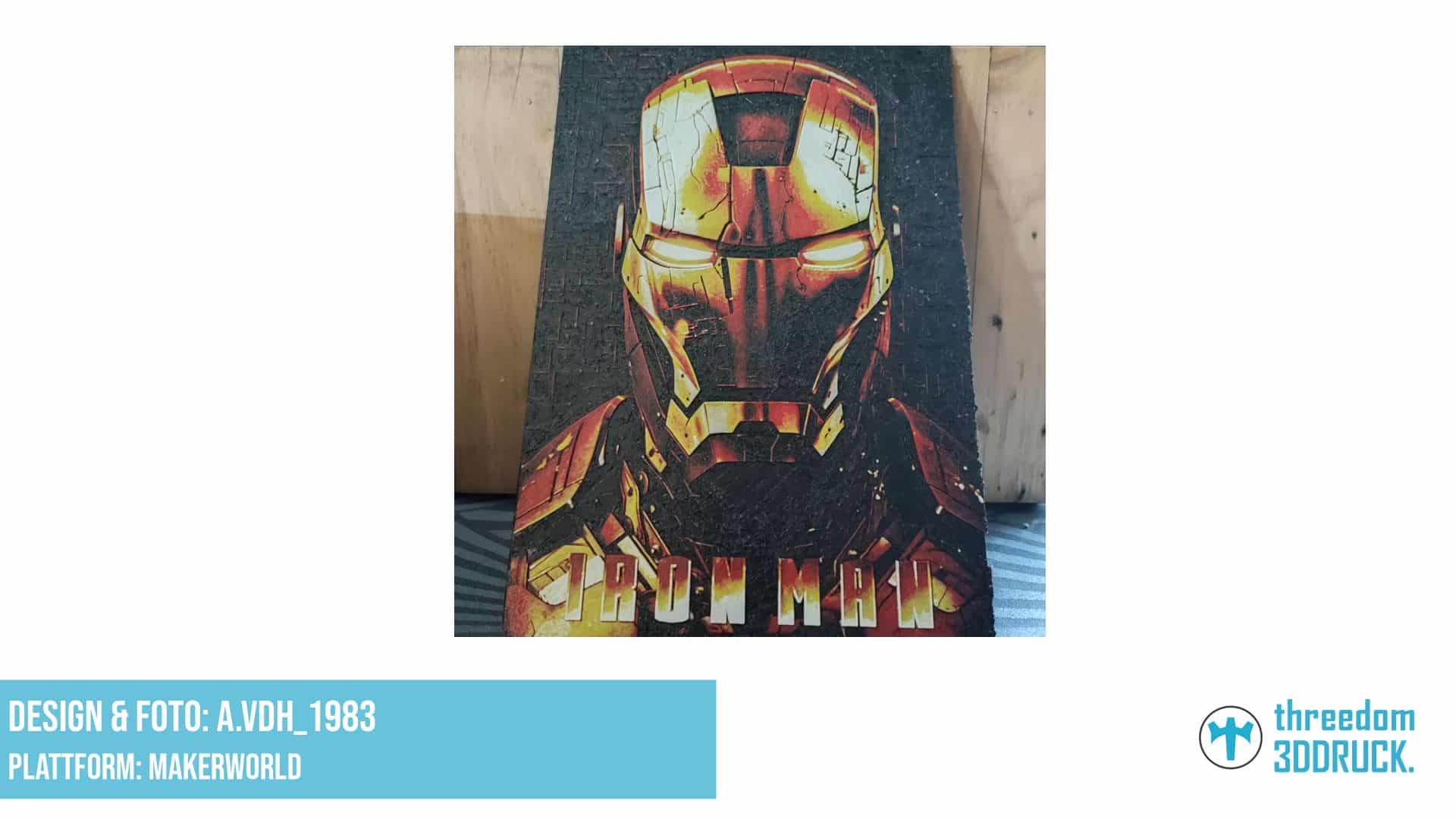 4-Farben Hueforge Iron Man Modell