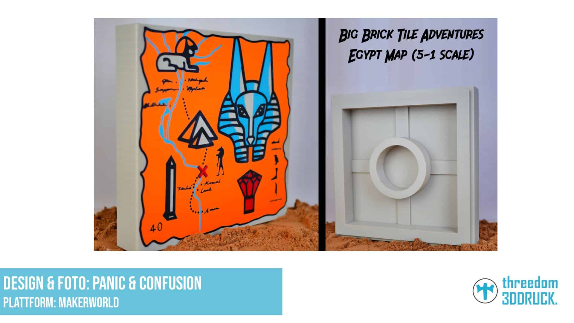 Ägyptische LEGO-Landkarte im Abenteuer-Stil