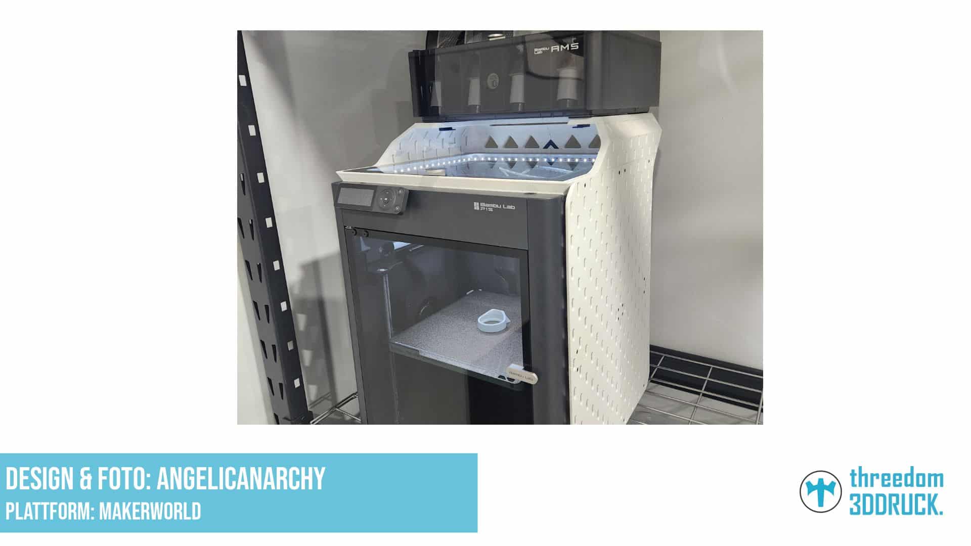 AMS Riser V2 mit SKADIS-Pegboard und LED-Montage