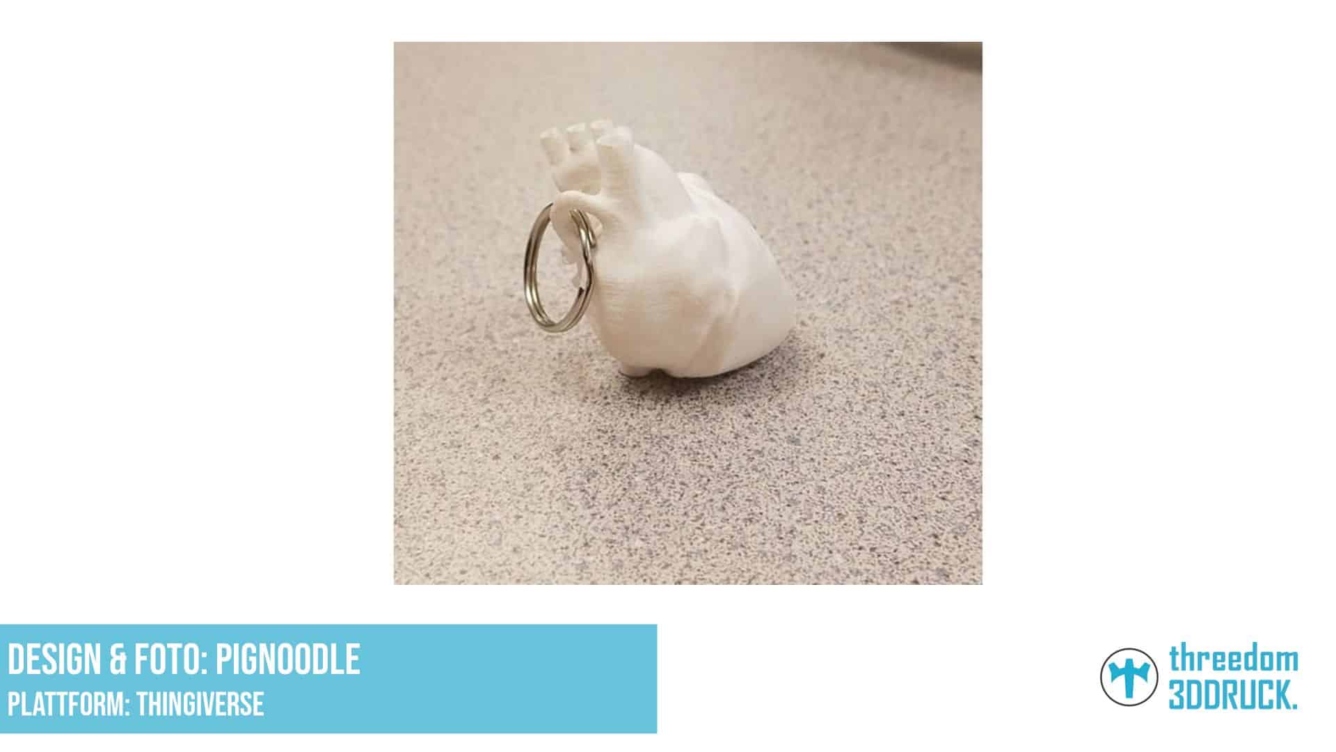 Anatomischer Herz-Schlüsselanhänger