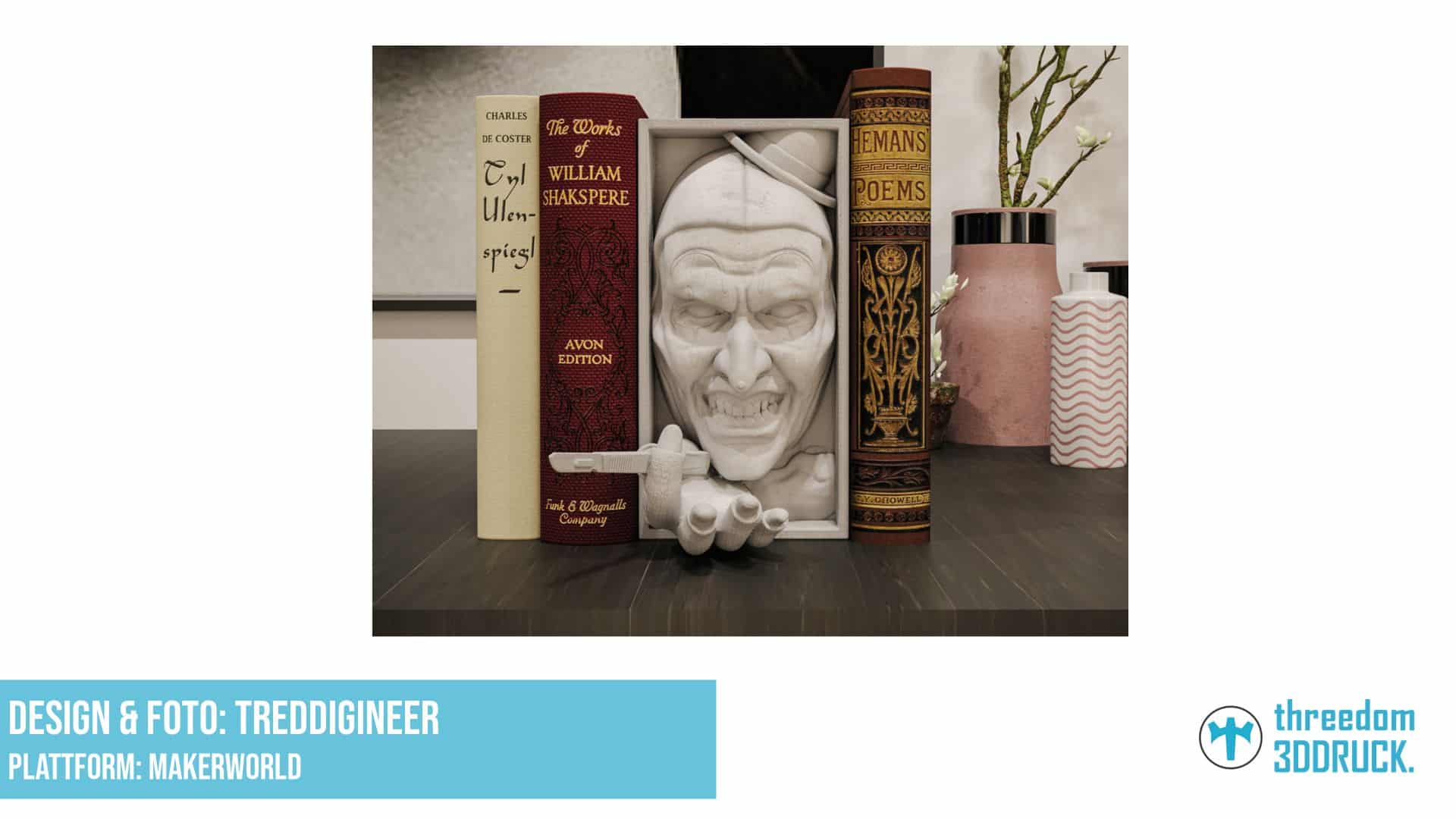 Art the Clown Buchnische und Wandhalterung