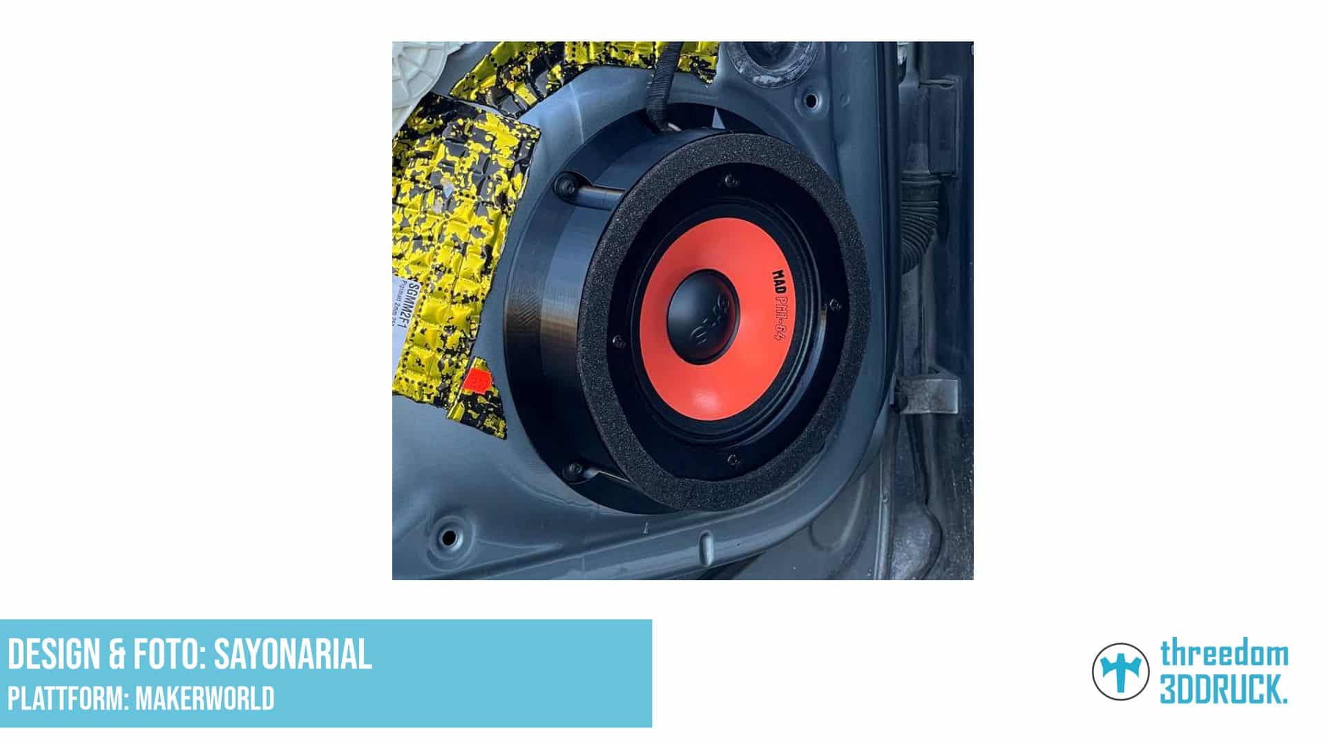 Audi A5 B8 Türlautsprecher Adapterring für 6.5“ GAS Lautsprecher