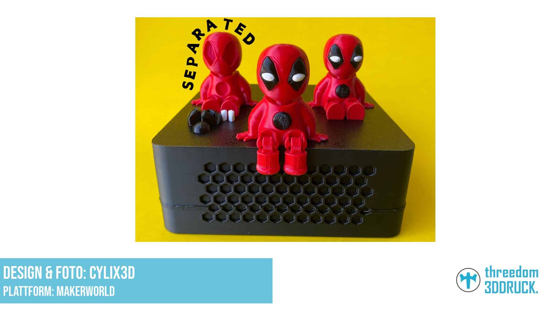 Flexibler Baby Deadpool mit Einzelteilen