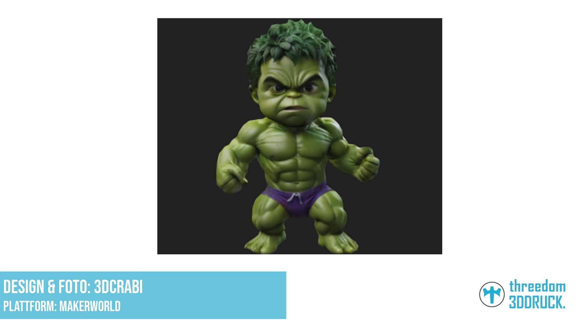 3D-Modell Baby Hulk Figur