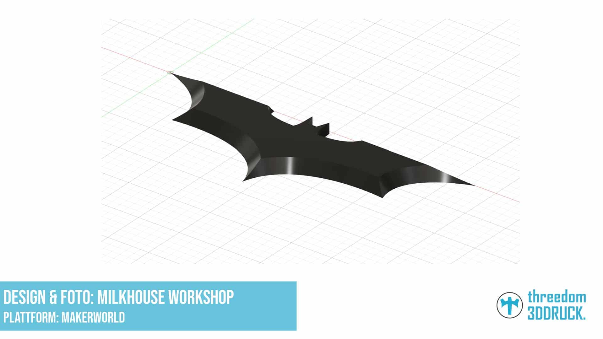 Batarang Wurfstern für 3D-Drucker