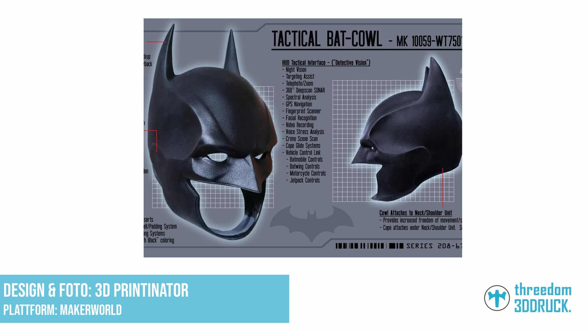 Batman Arkham Origins Cosplay-Kopfmaske