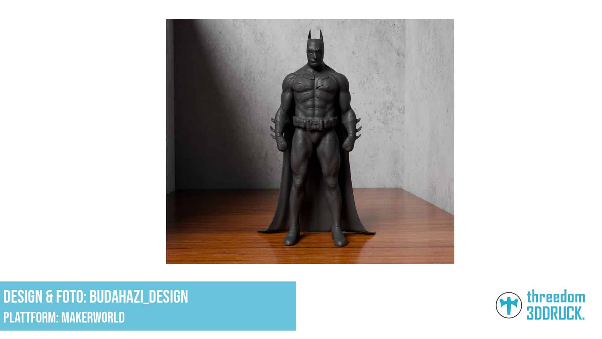 3D-druckbare Batman-Figur mit hohem Detailgrad