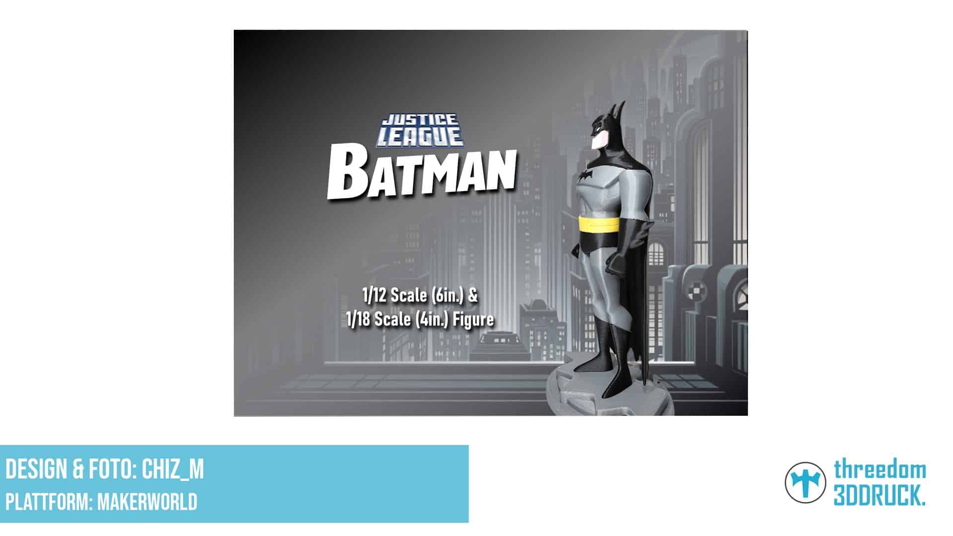 Batman Figur im animierten Bruce-Timm-Stil