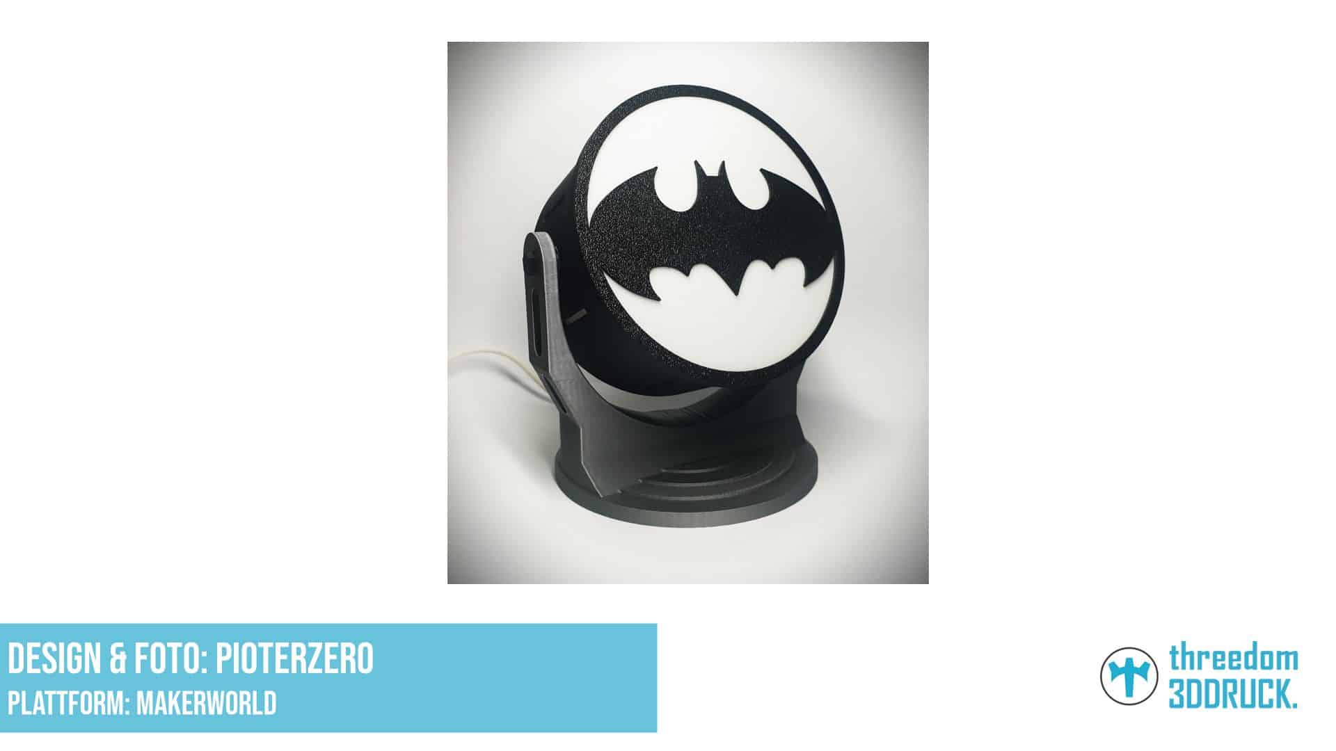 Batman LED-Lampe für Bambu Lamp Kit 001 mit verstecktem Kabel