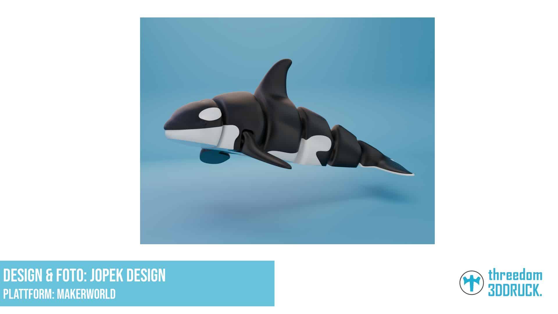 Beweglicher Orca-Spielfigur