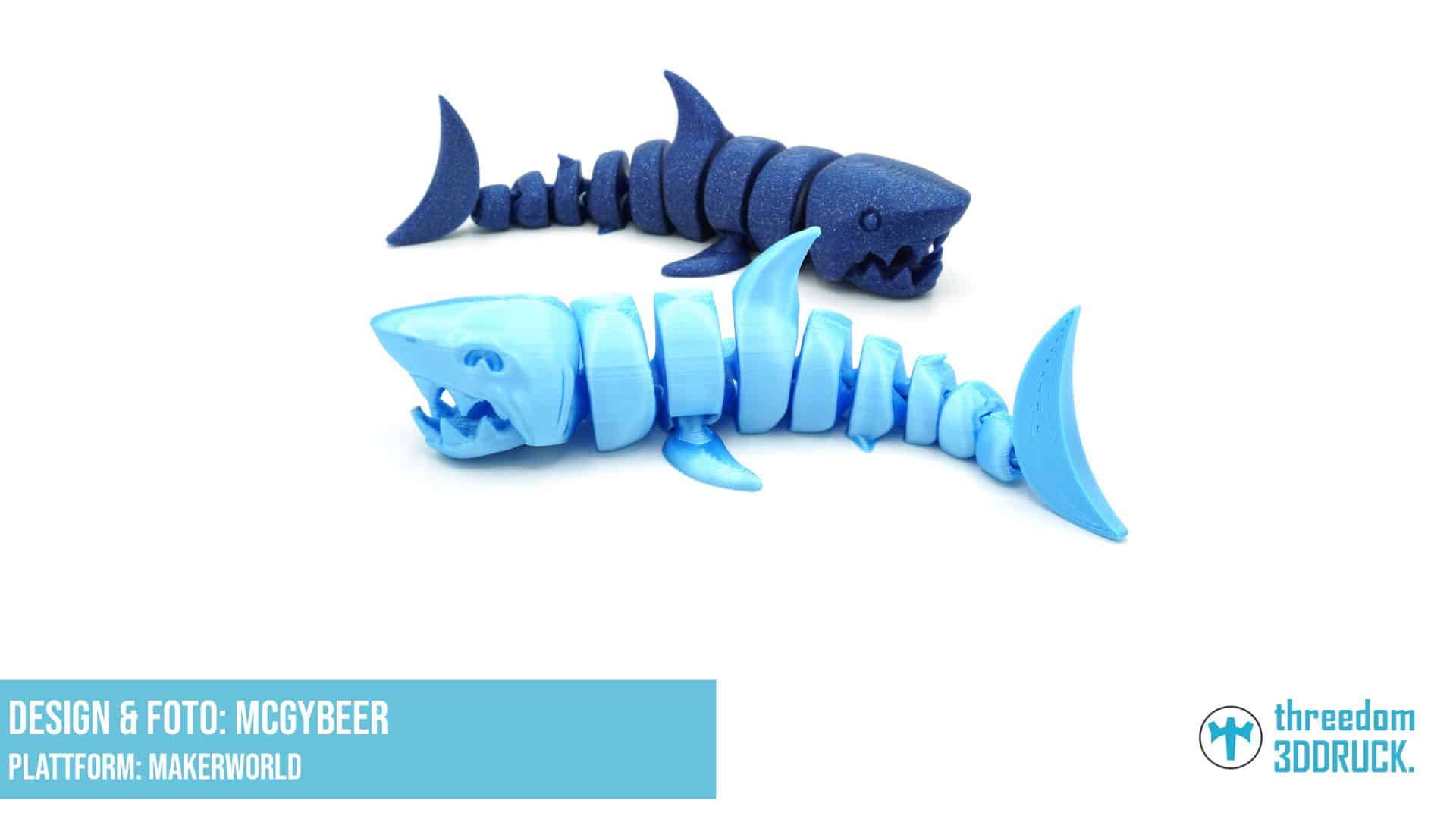 Beweglicher Hai mit beweglichem Kiefer