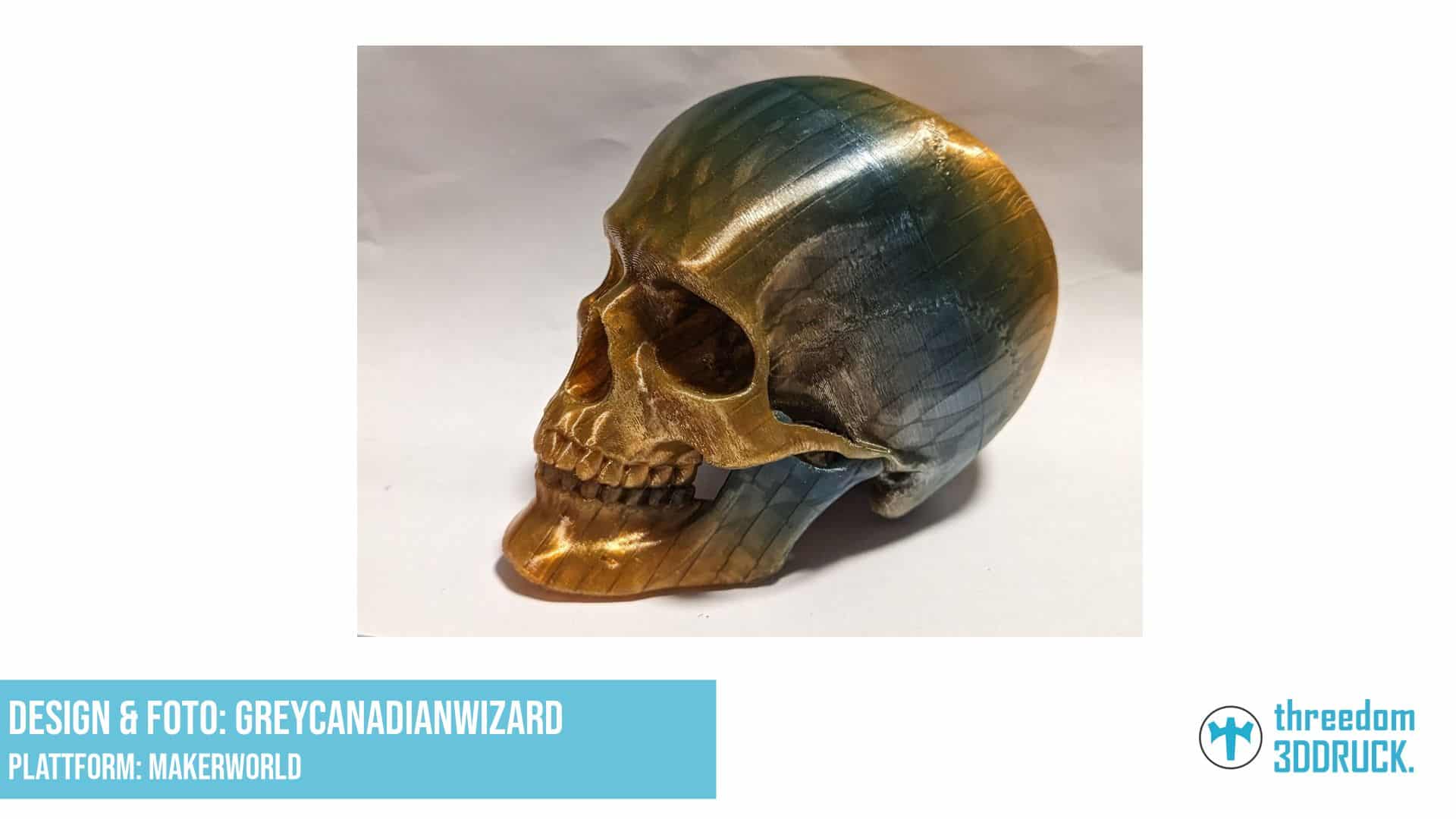 Artikulierter 3D-Druck-Schädel