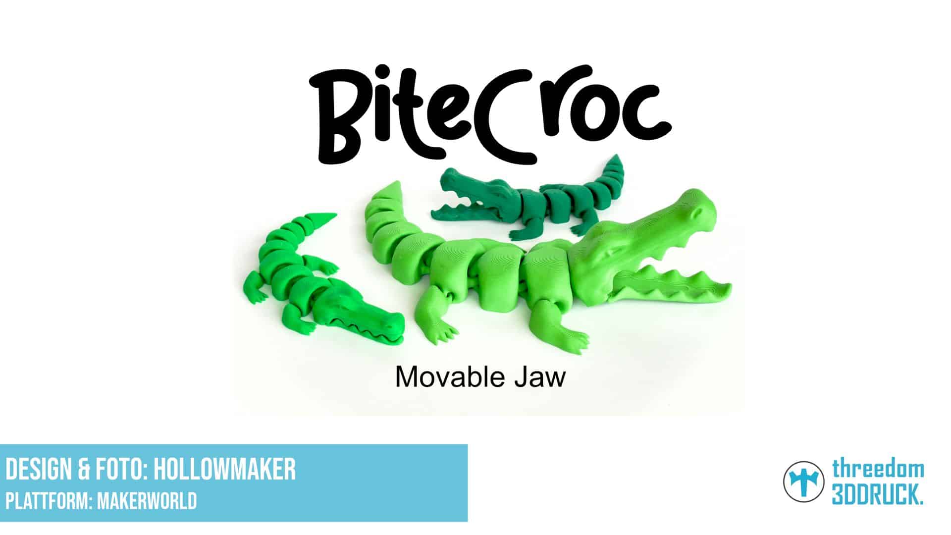 Bewegliches Krokodilmodell mit Gelenken