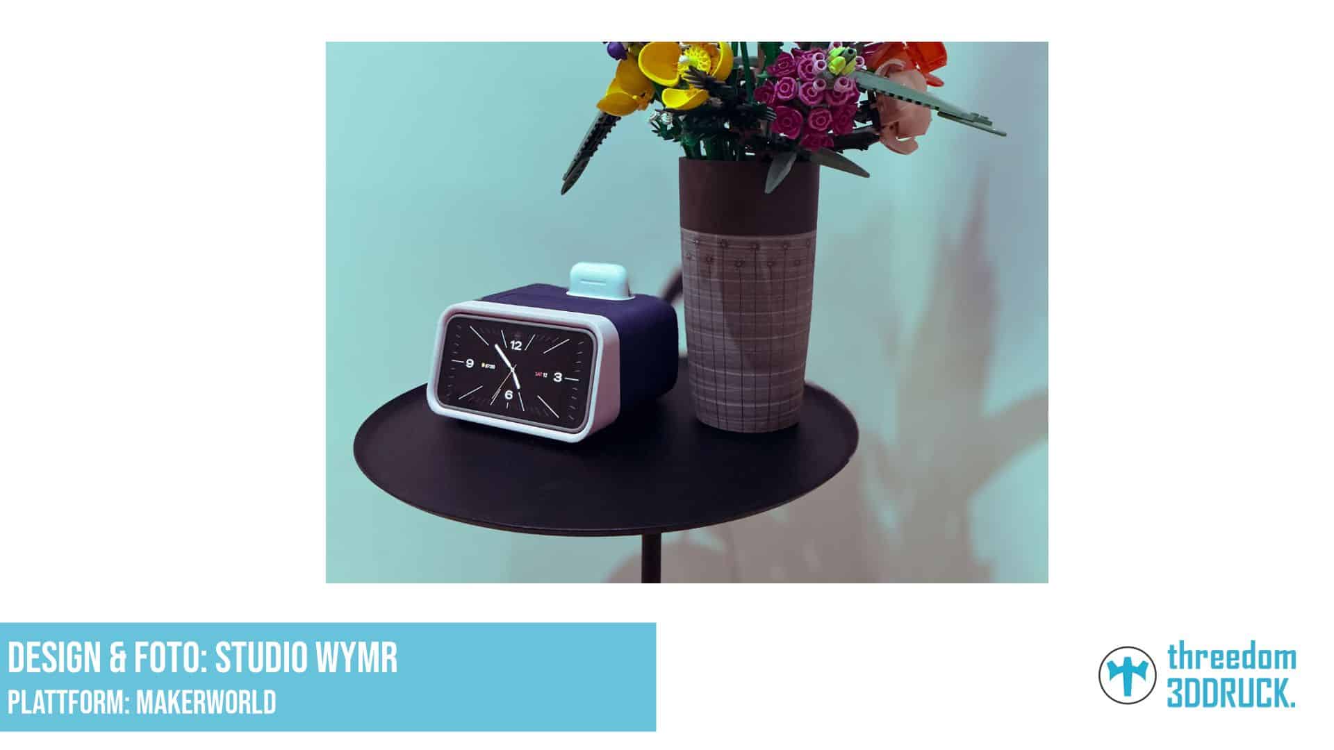 Braun-inspiriertes Retro iPhone Standby-Dock im 70er-Jahre-Design