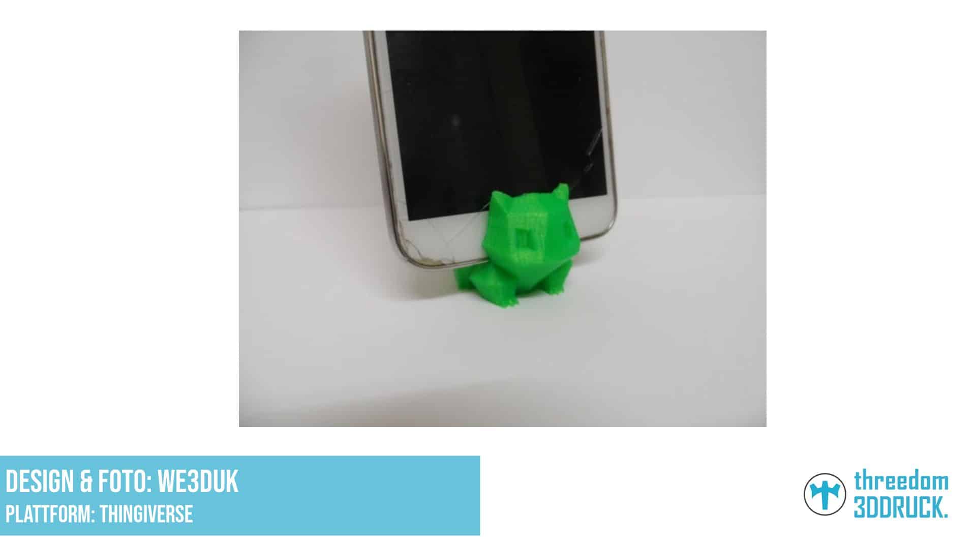 Pokemon Bulbasaur Low-Poly Schlüsselanhänger mit Smartphone-Halter