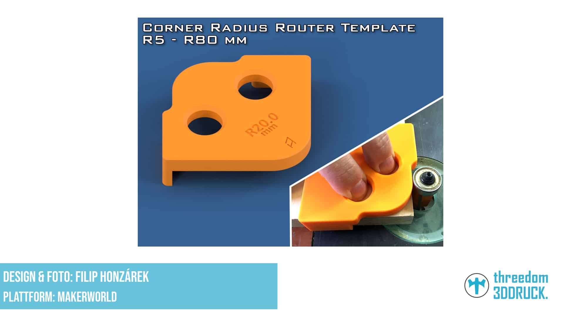 Eckradius-Frässchablone für Tischfräsen