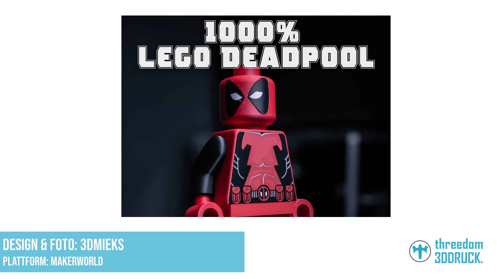 1000% Brick Deadpool Multicolor Druckmodell mit AMS-Unterstützung
