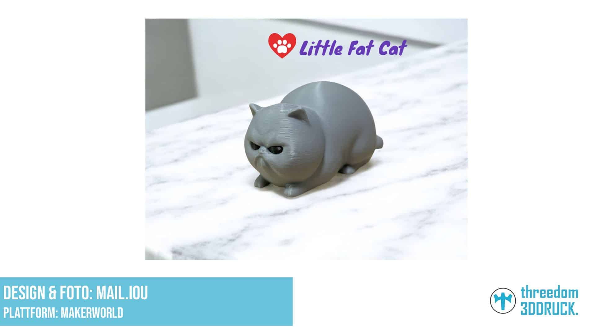 Dicker unglücklicher Katzenfigur