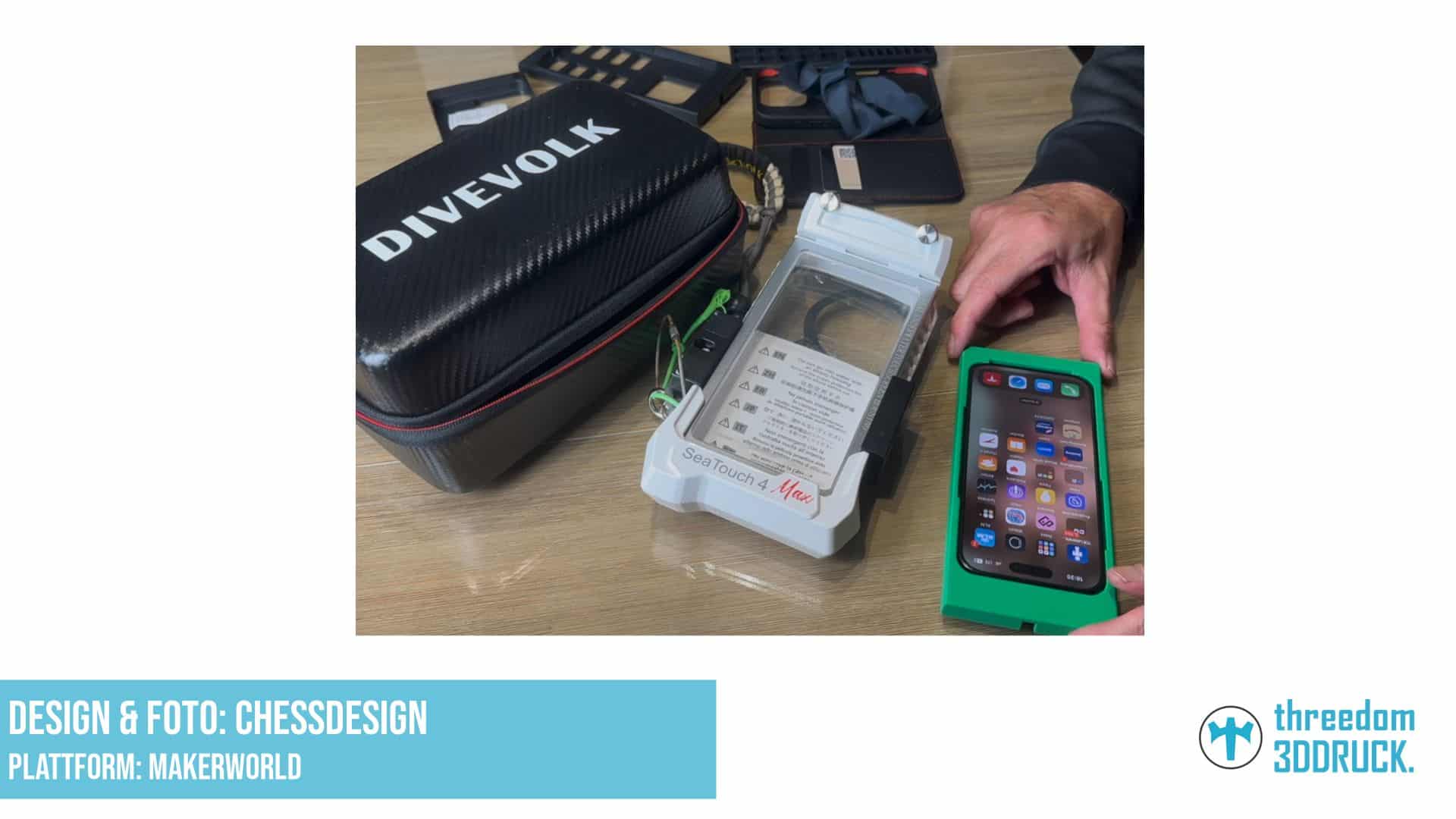 DiveVolk Adapter für iPhone 16 Pro SeaTouch 4 Max
