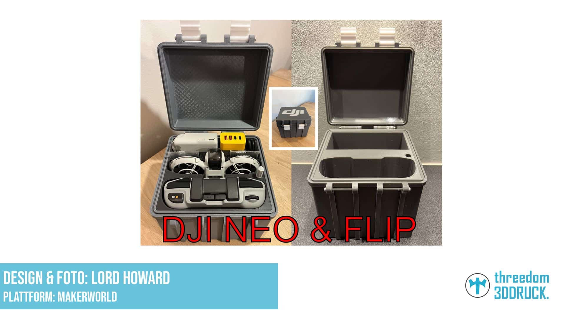 DJI Flip & Neo Drone Hardcase mit Propellerfach