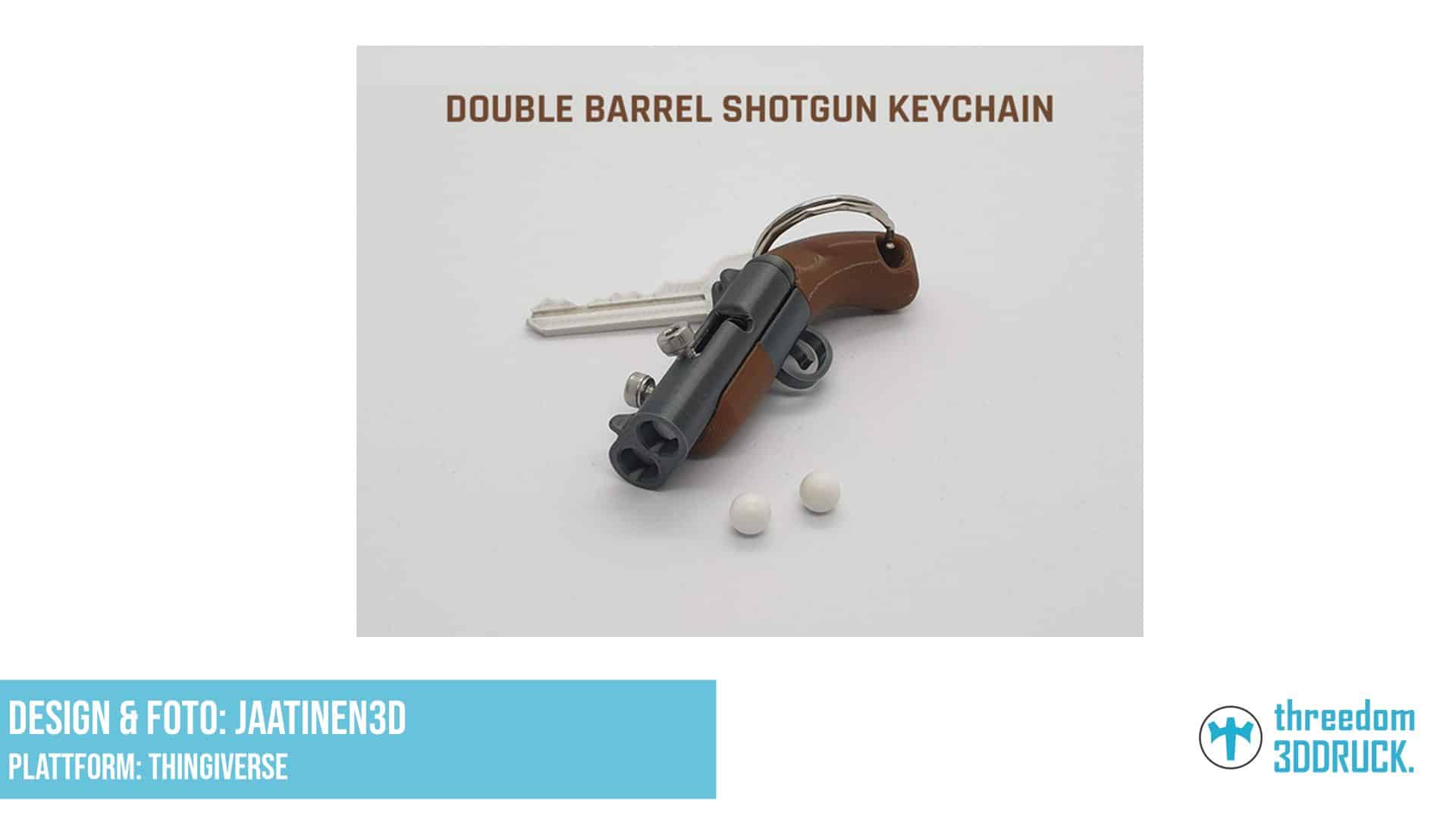 Doppelläufige Schrotflinten-Schlüsselanhänger mit BB-Funktion