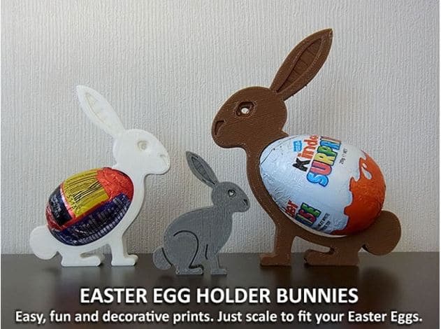 Easter egg holder in bunny shape