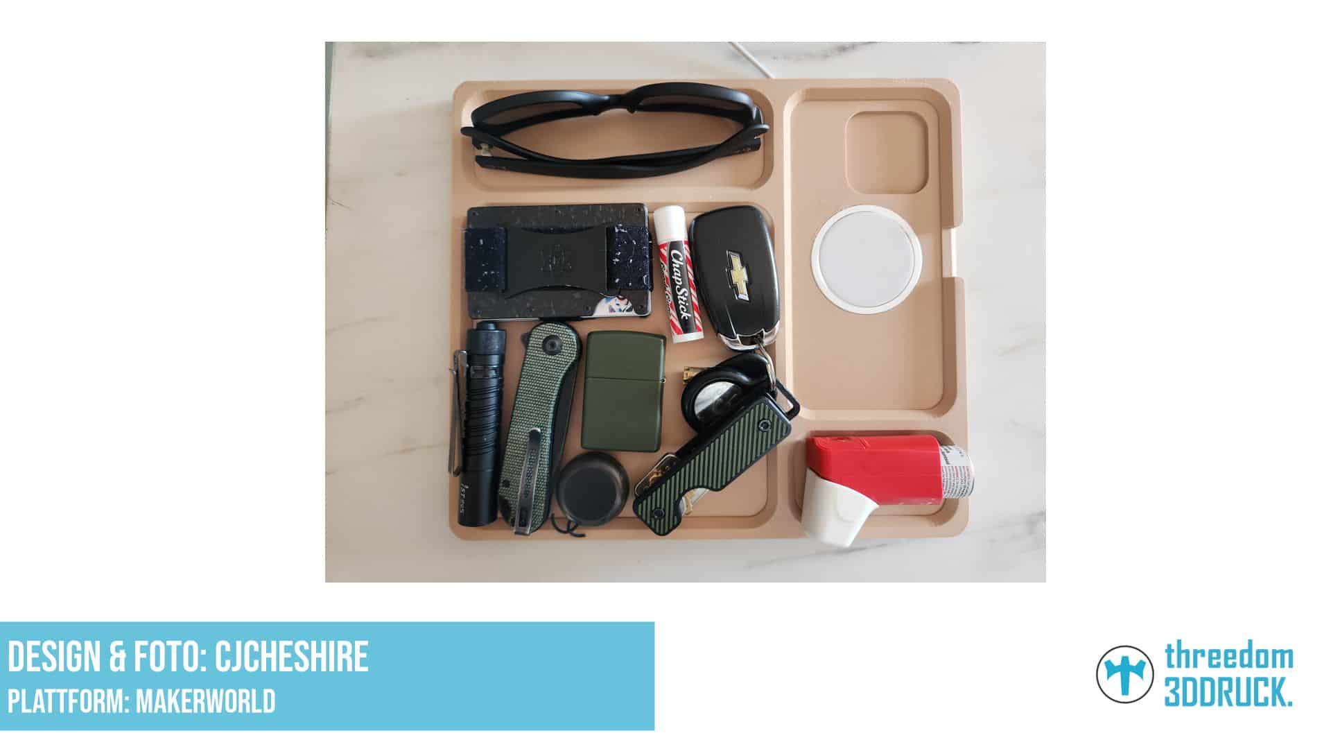 EDC-Ablage mit Wireless Charger für iPhone 16 Pro