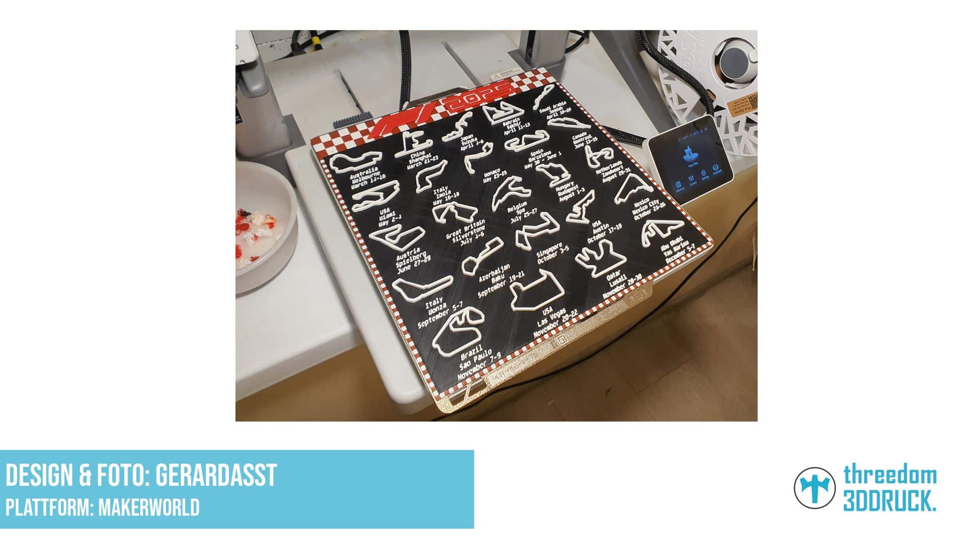 F1 2025 Kalender zum Ausdrucken