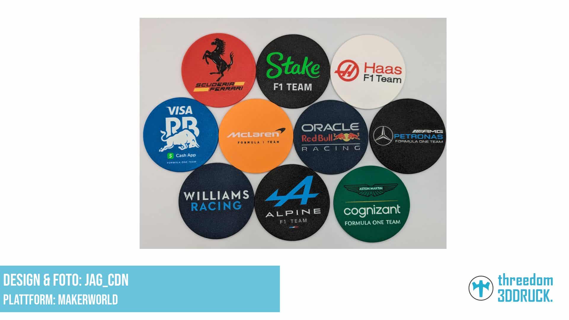 F1-Team-Getränkeuntersetzer 2024