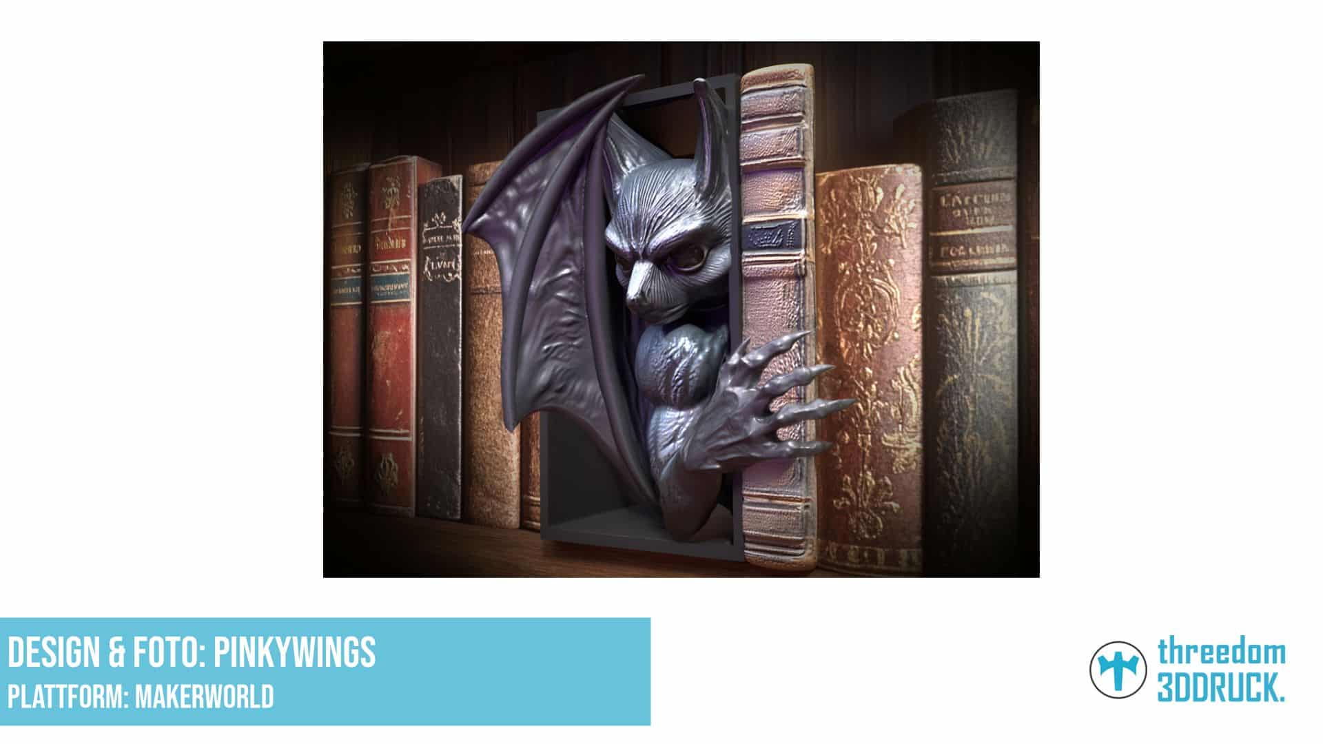 Fledermaus Bücherregal-Deko