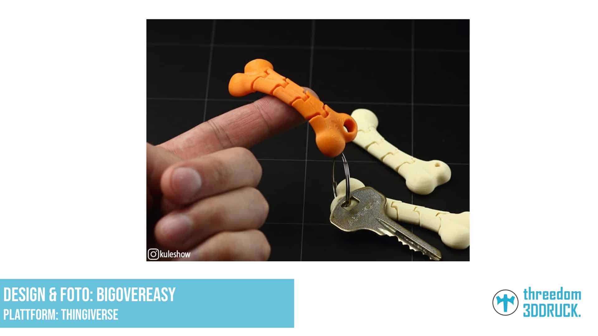 Flexible Bone Schlüsselanhänger