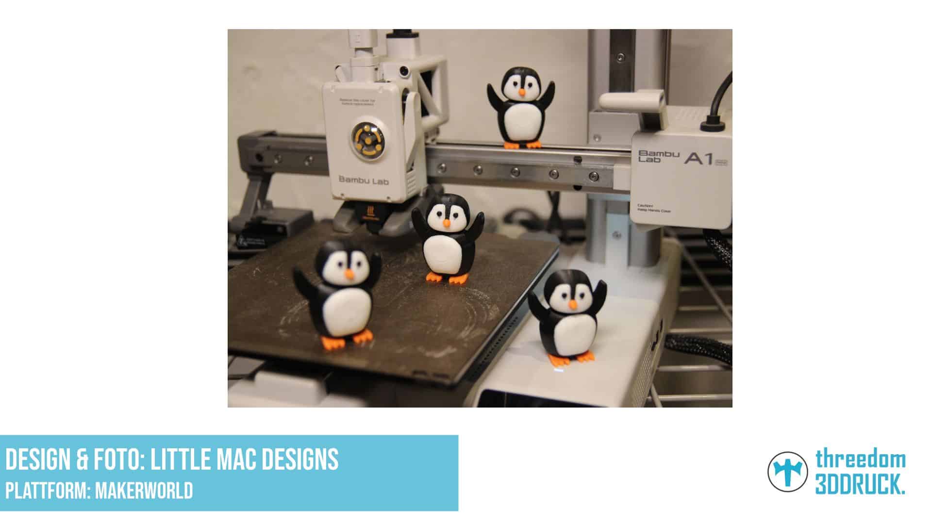 Flexibler Pinguin als Fidget-Spielzeug