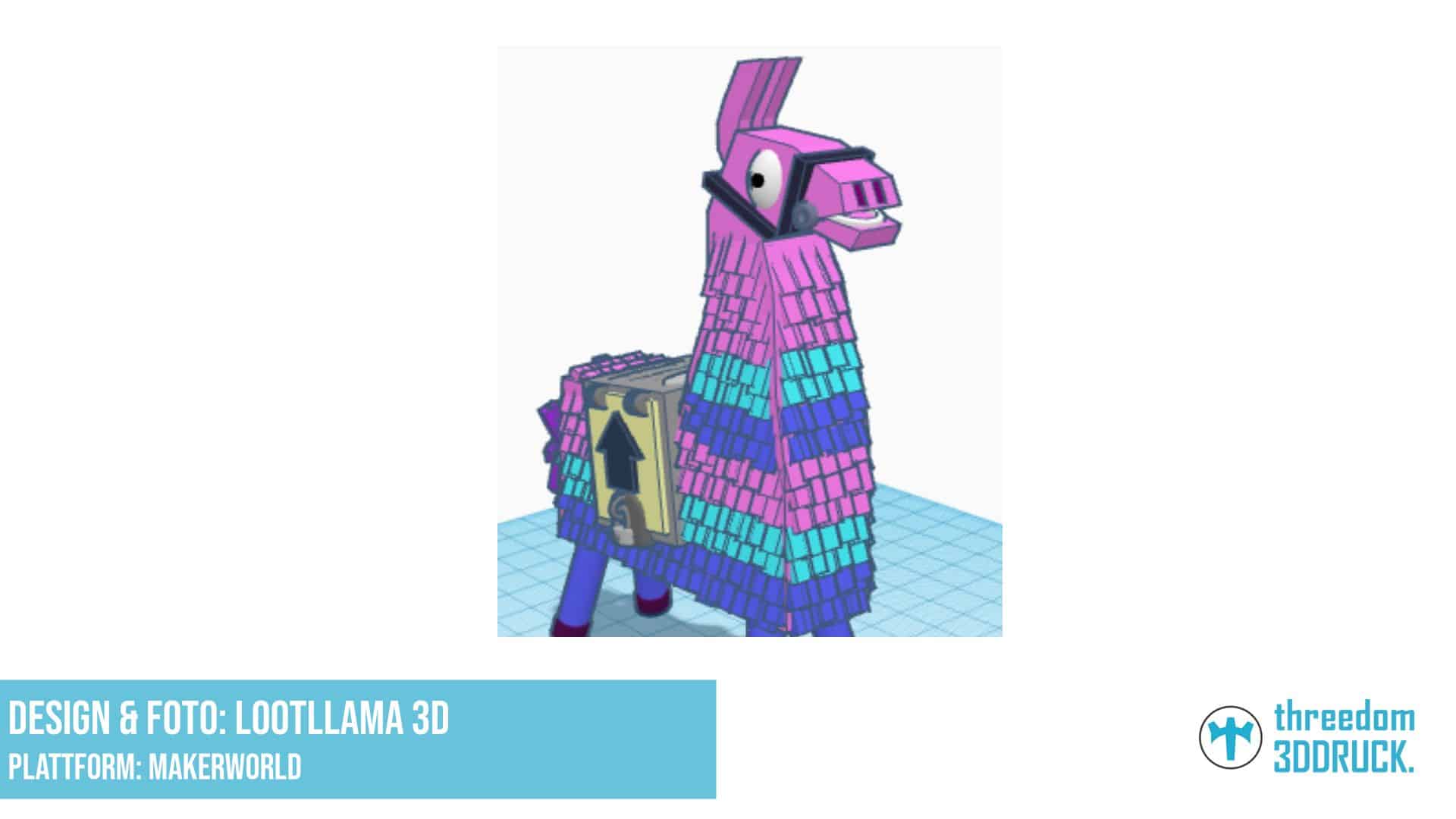 Fortnite Loot Llama 3D-Druckmodell