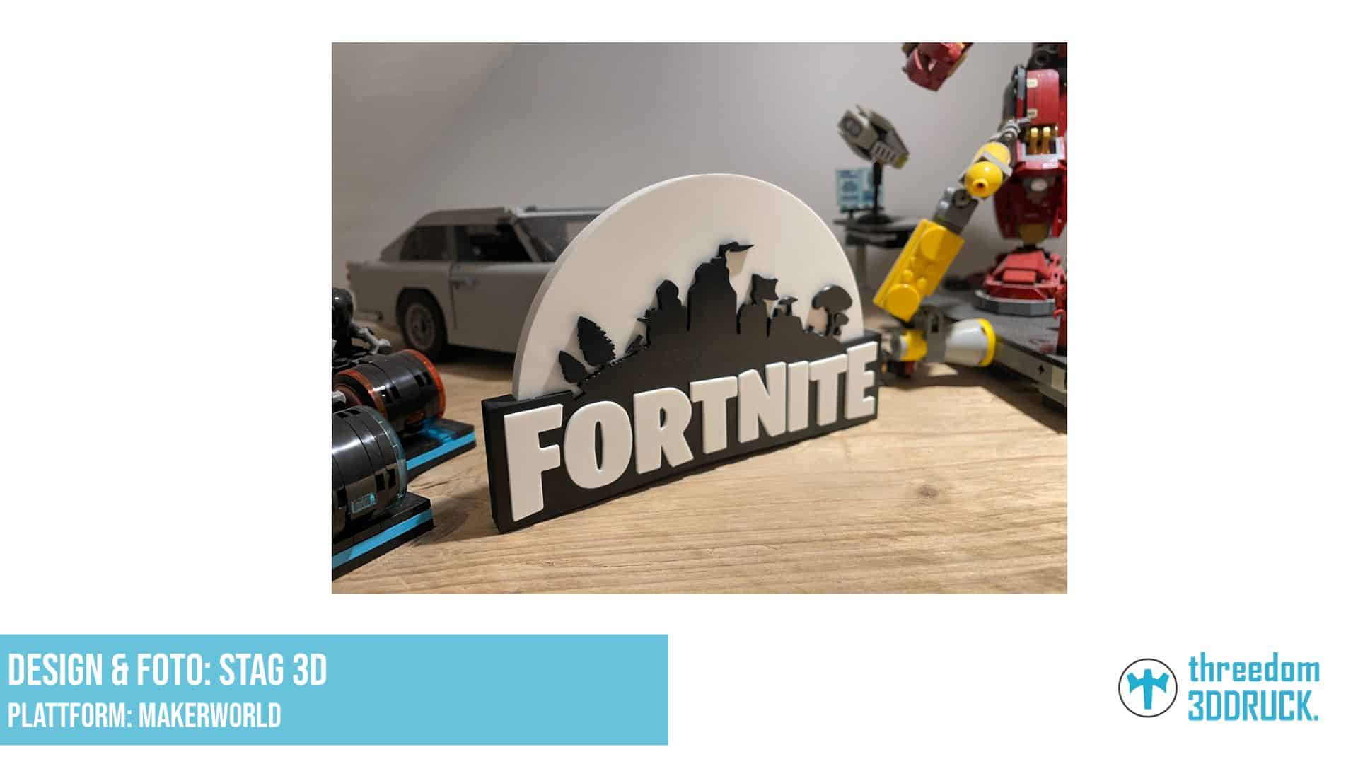 Fortnite-Logo-Deko für Kallax-Regal