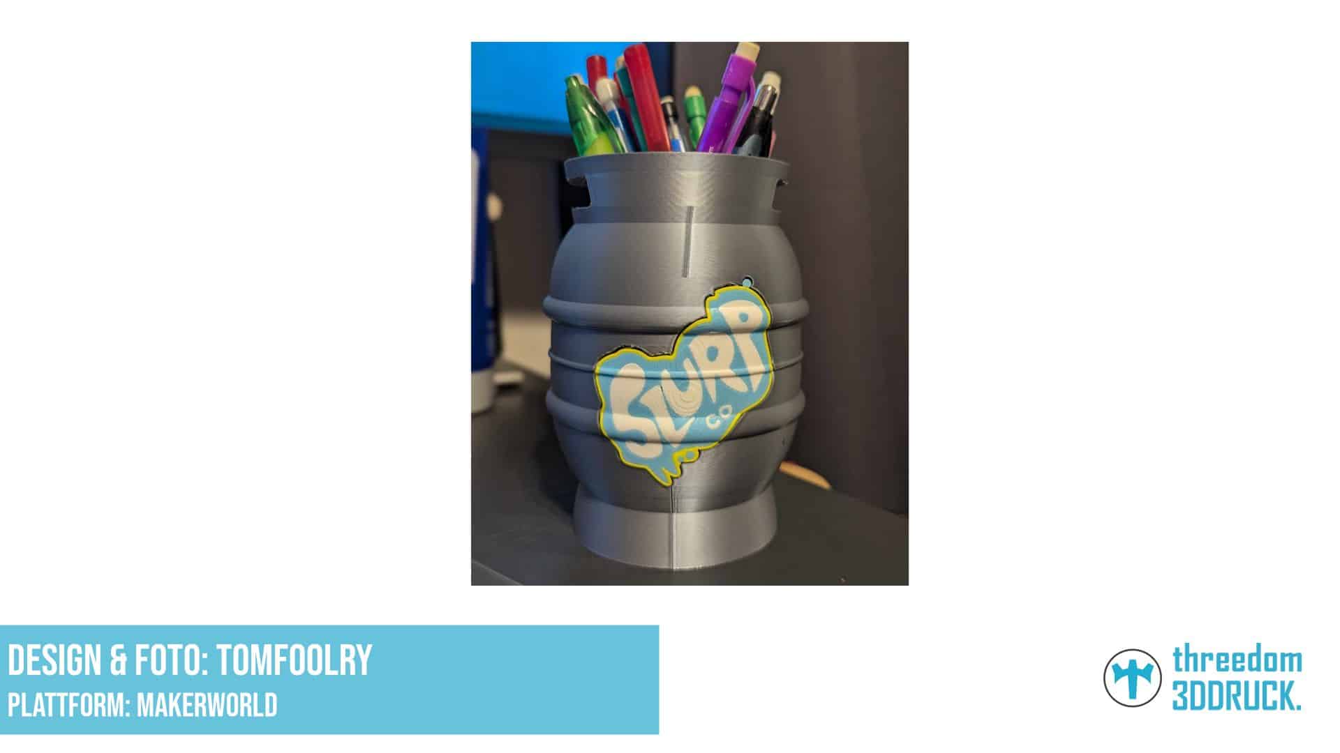 Fortnite Schild-Fass Stiftehalter/Dosenhalter