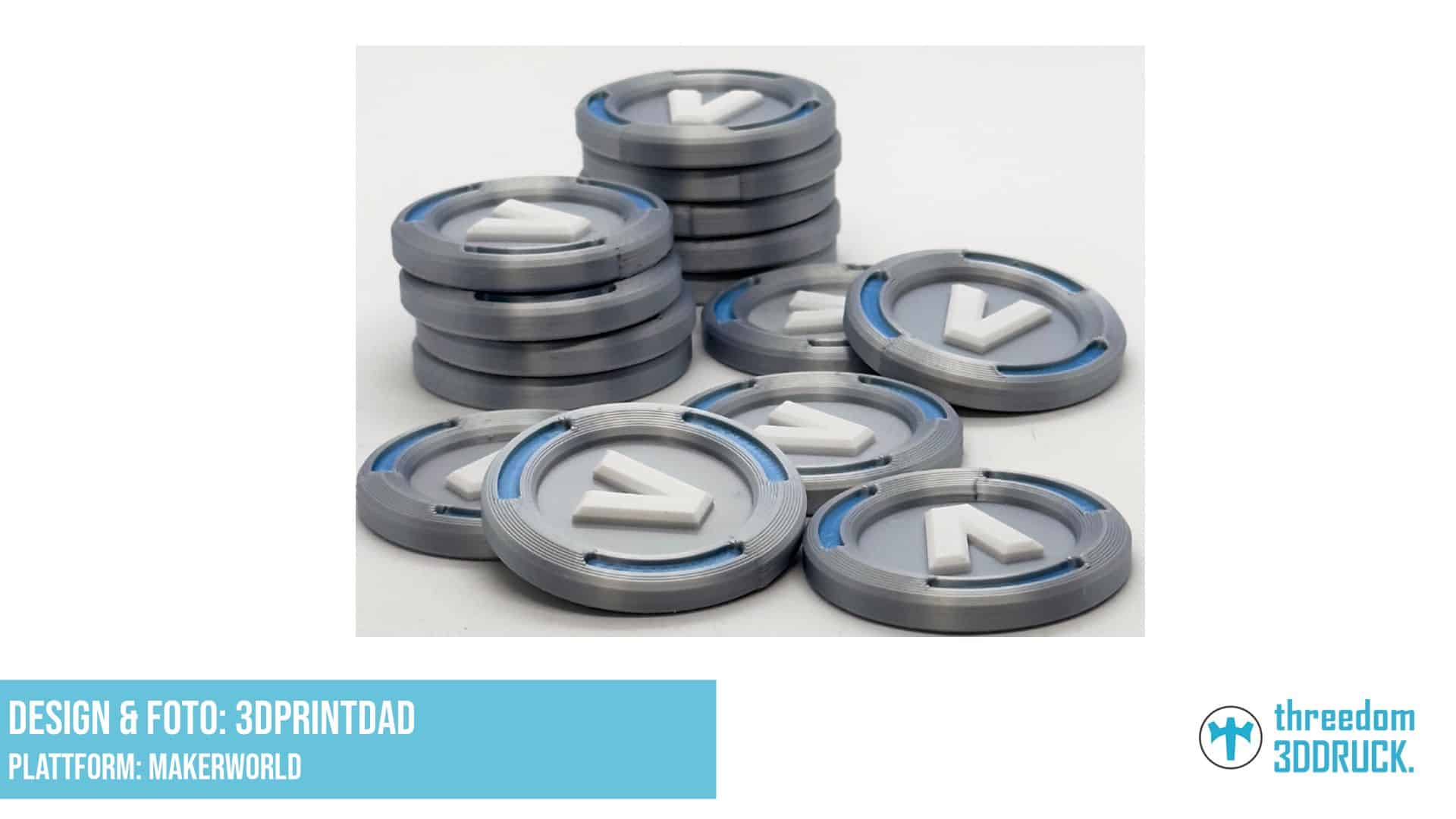 Fortnite V-Bucks 3D-Modell