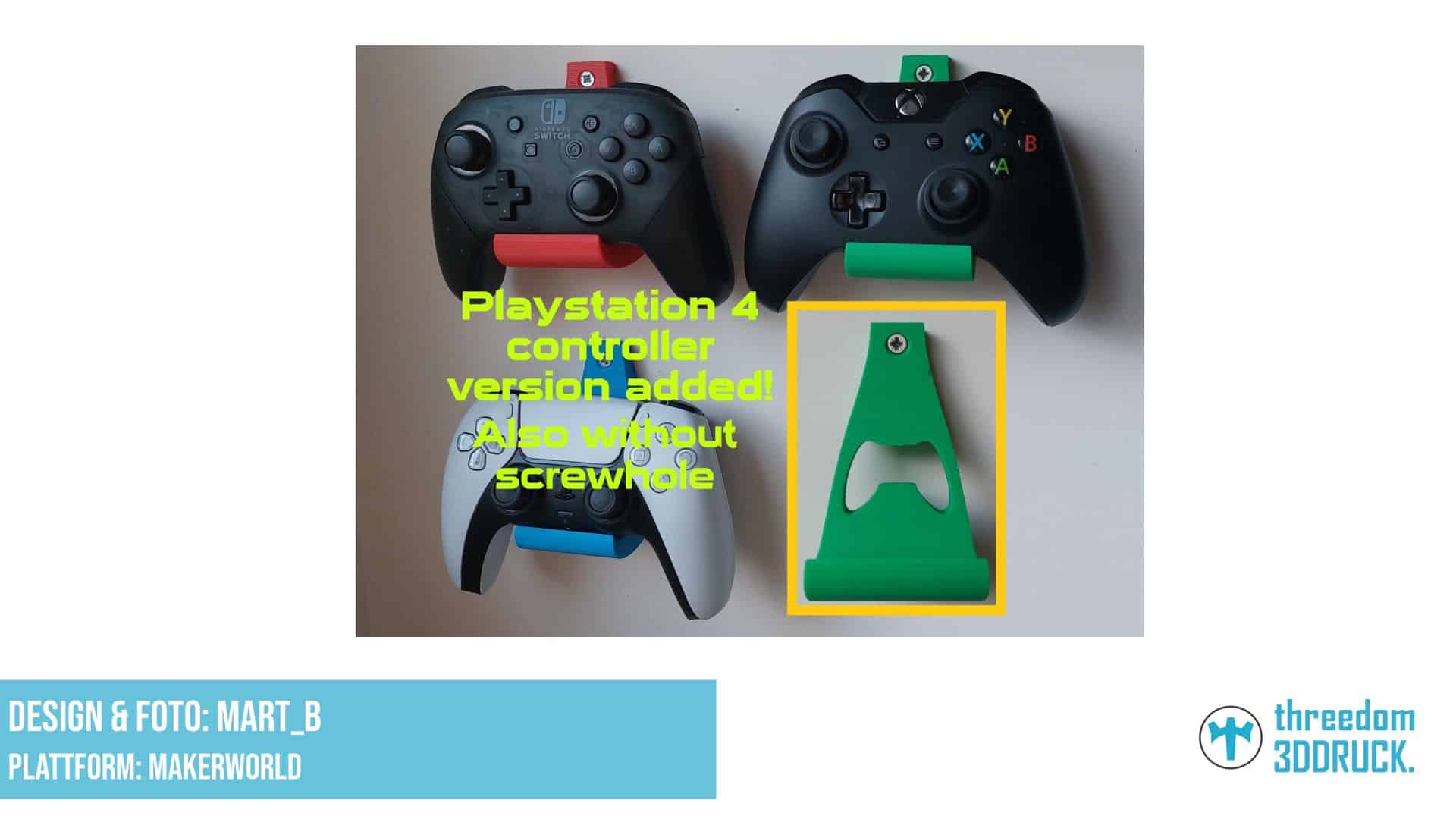 Wandhalterung für Gaming-Controller (PS4, PS5, Xbox, Switch, Steam)