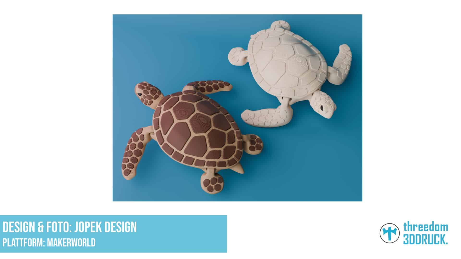 Bewegliche Meeresschildkröte zum 3D-Drucken