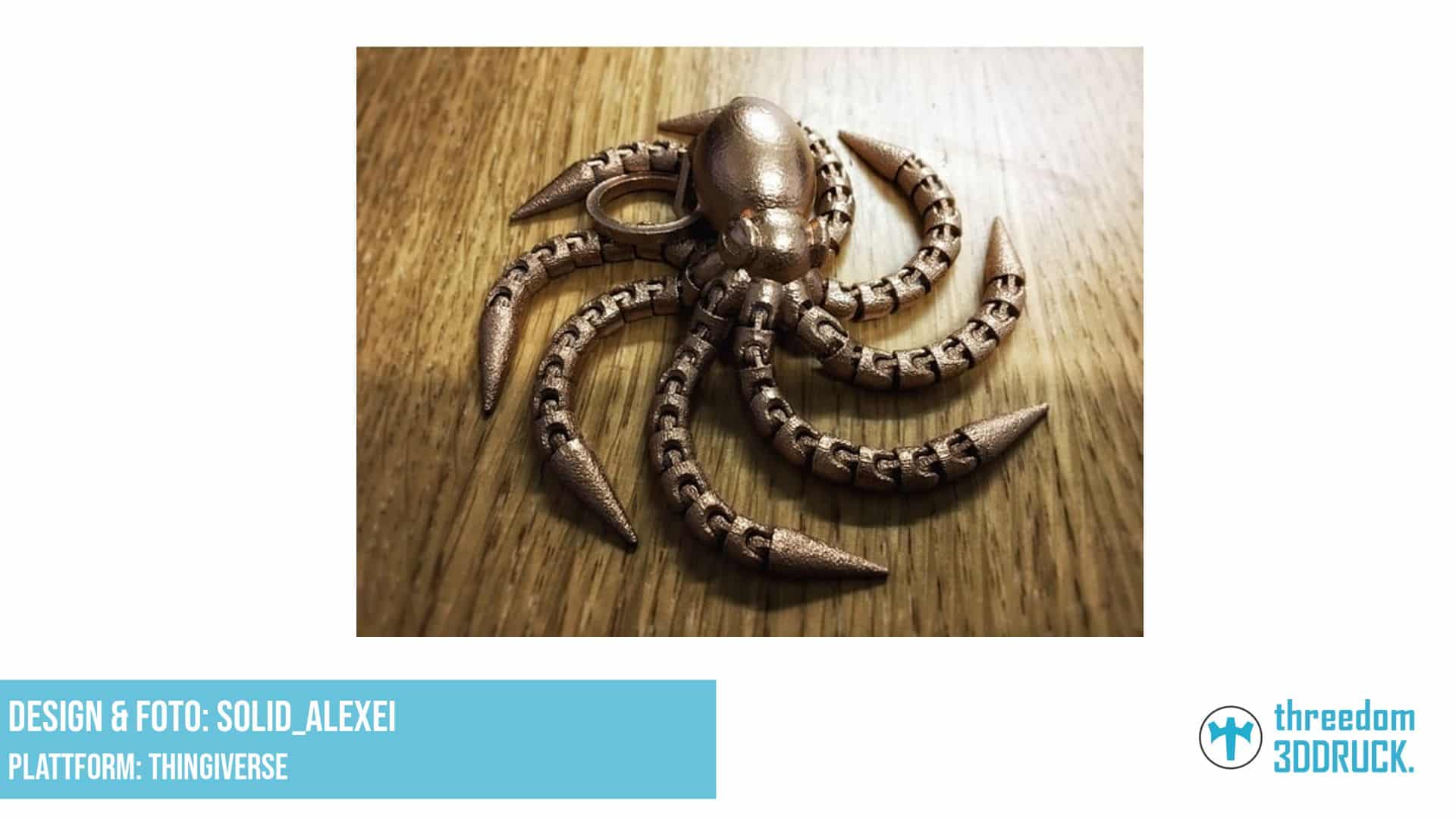 Gelenkiger Oktopus-Schlüsselanhänger